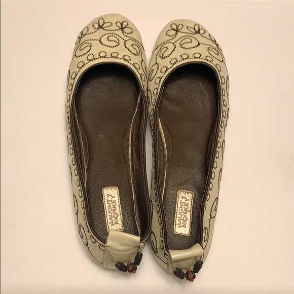 Naughty Monkey Casbah embroidered flats cream 6 - Picture 2 of 6